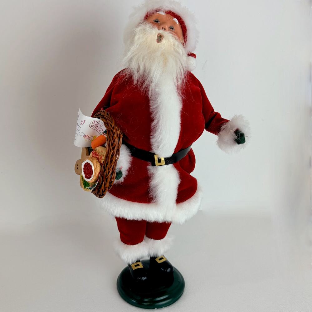 Byers' Choice Red Velvet Message Santa Caroler Doll Letters to Santa